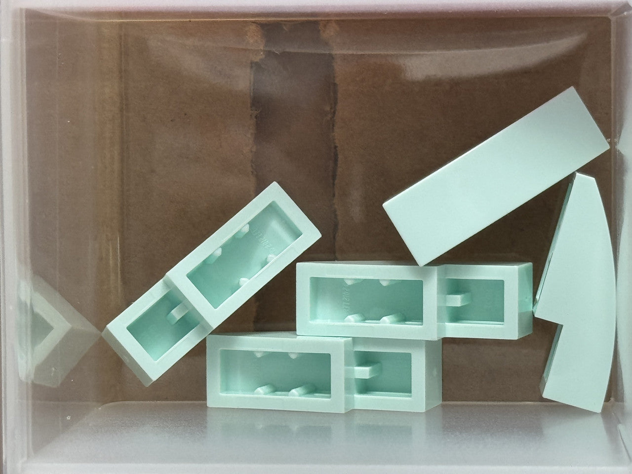 LEGO Parts - Light Aqua Slope, Curved 3 x 1 - No 50950 - QTY 5