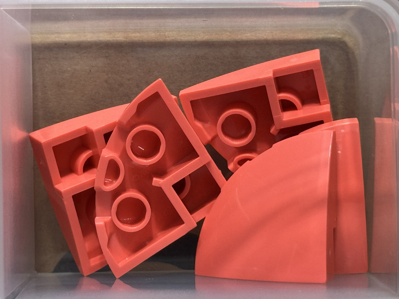 LEGO Parts - Coral Slope, Curved 3 x 3 Corner Round - No 76797 - QTY 5