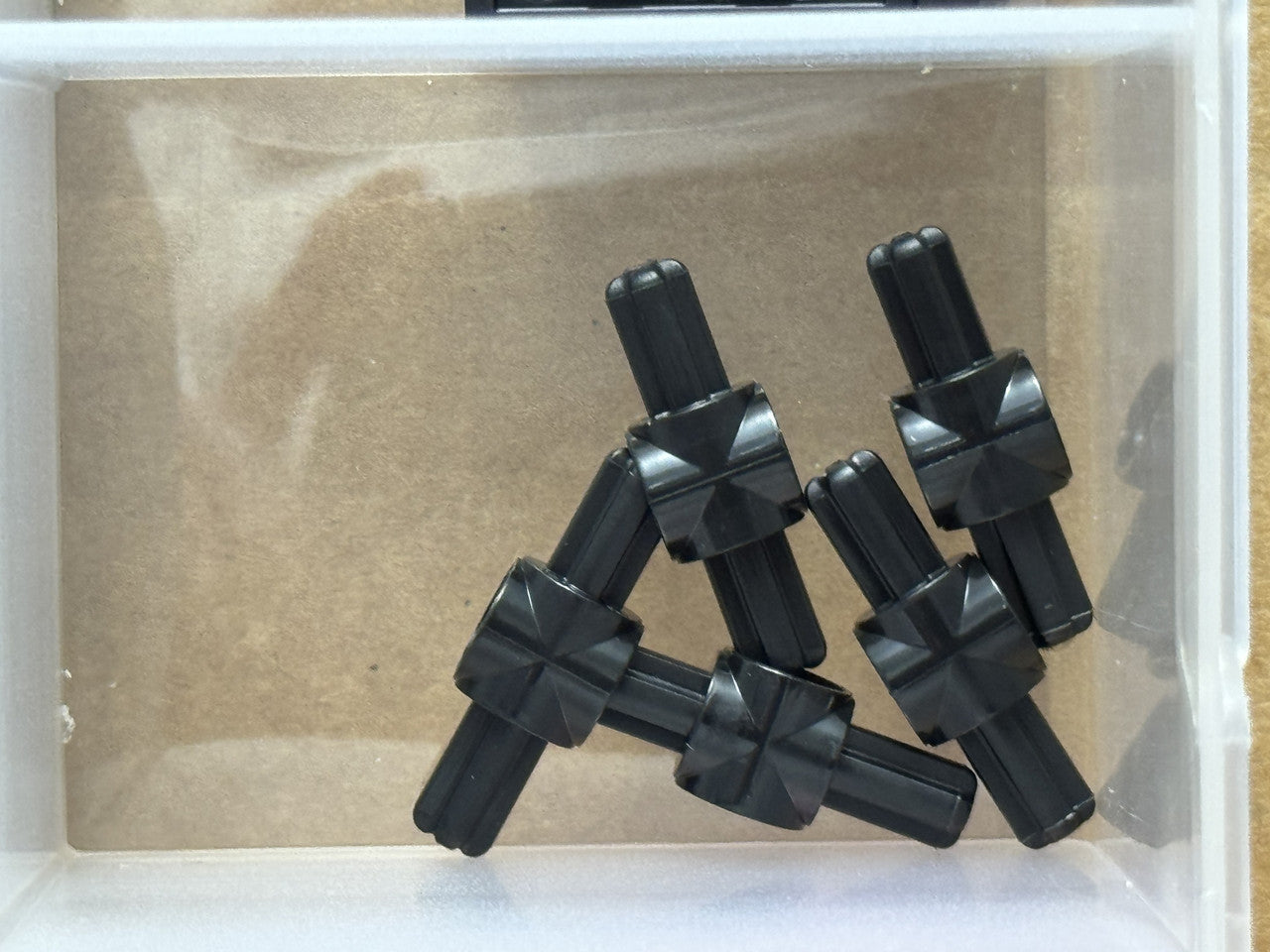 LEGO Parts - Black Technic, Axle and Pin Hub 2 Axles Opposite - No 27940 - QTY 5