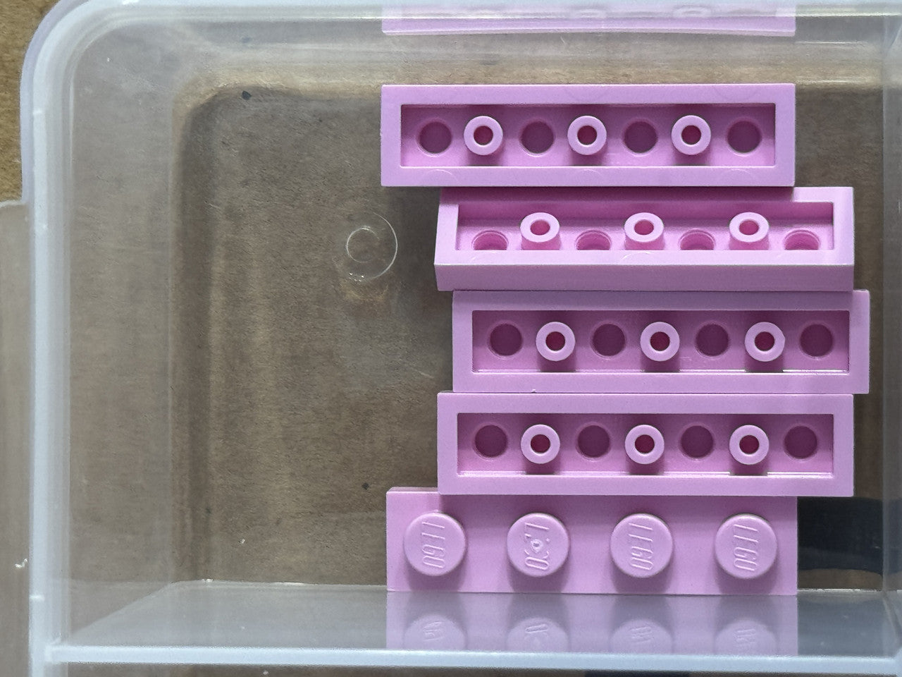 LEGO Parts - Bright Pink Plate 1 x 4 - No 3710 - QTY 5