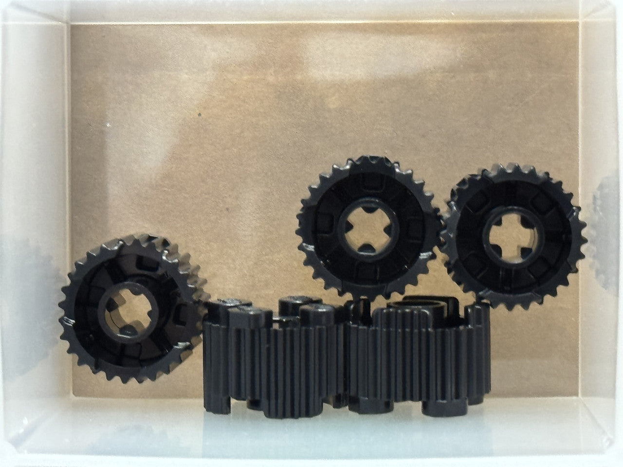 LEGO Parts - Black Brick, Round 2 x 2 with Axle Hole Grille - No 92947 - QTY 5