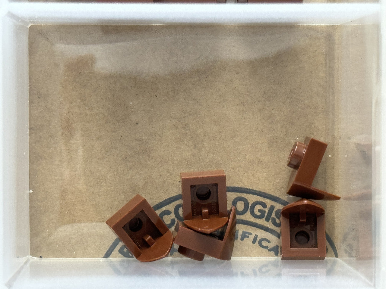 LEGO Parts - Reddish Brown Plate 1 x 1 with Tooth Vertical - No 15070 - QTY 5