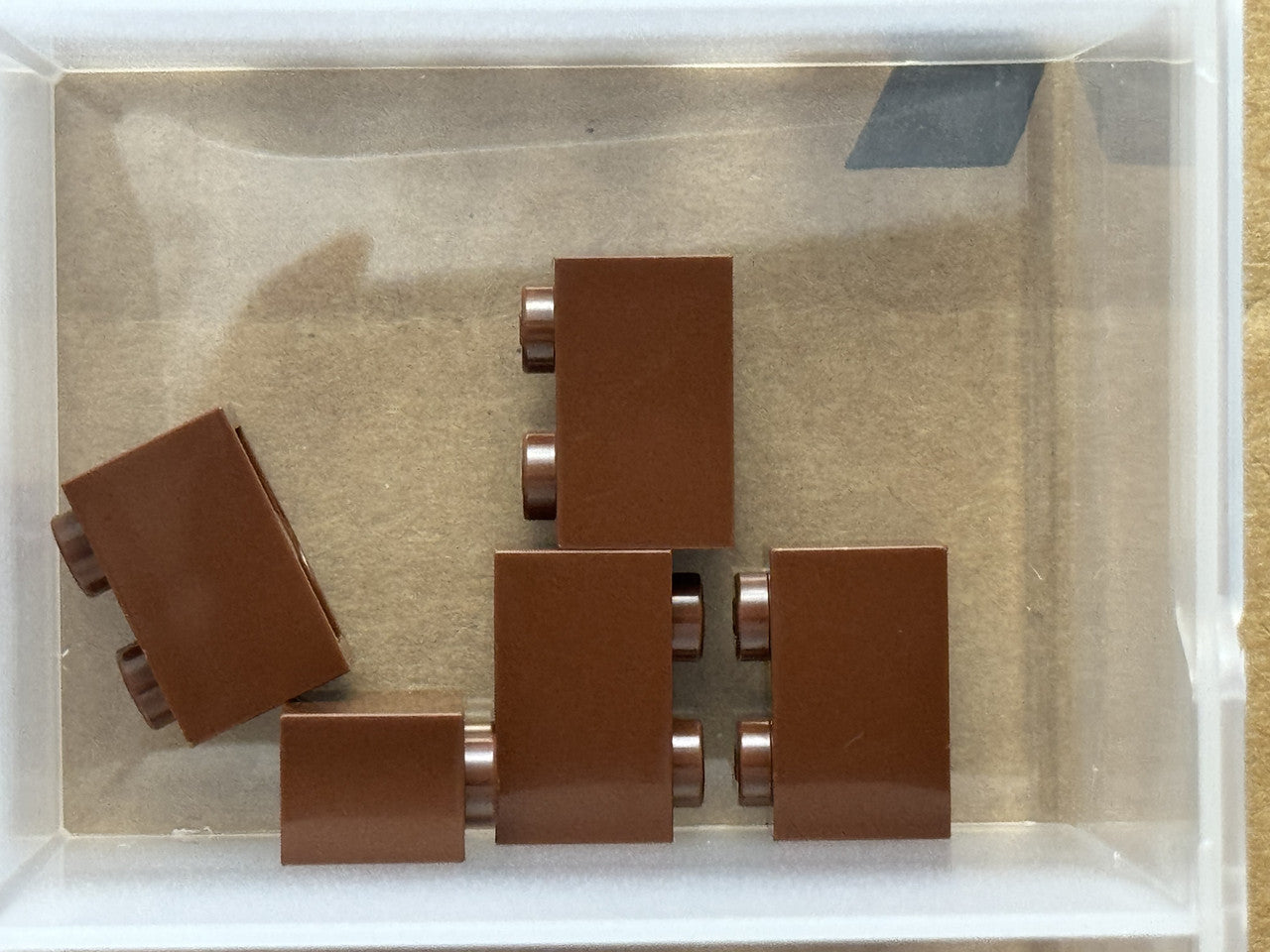 LEGO Parts - Reddish Brown Brick 1 x 2 - No 3004 - QTY 5