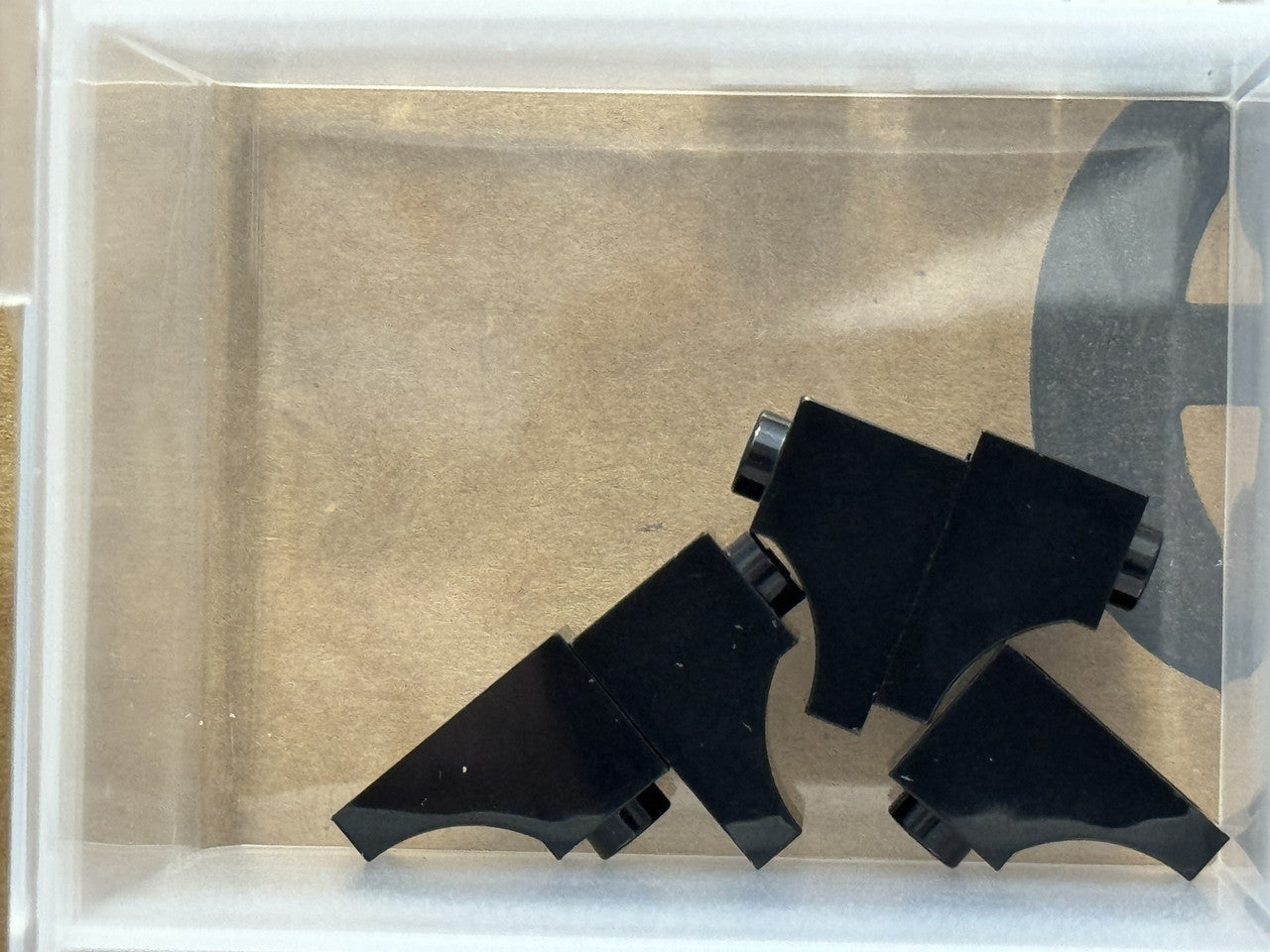 LEGO Parts - Black Arch 1 x 2 Inverted - No 78666 - QTY 5