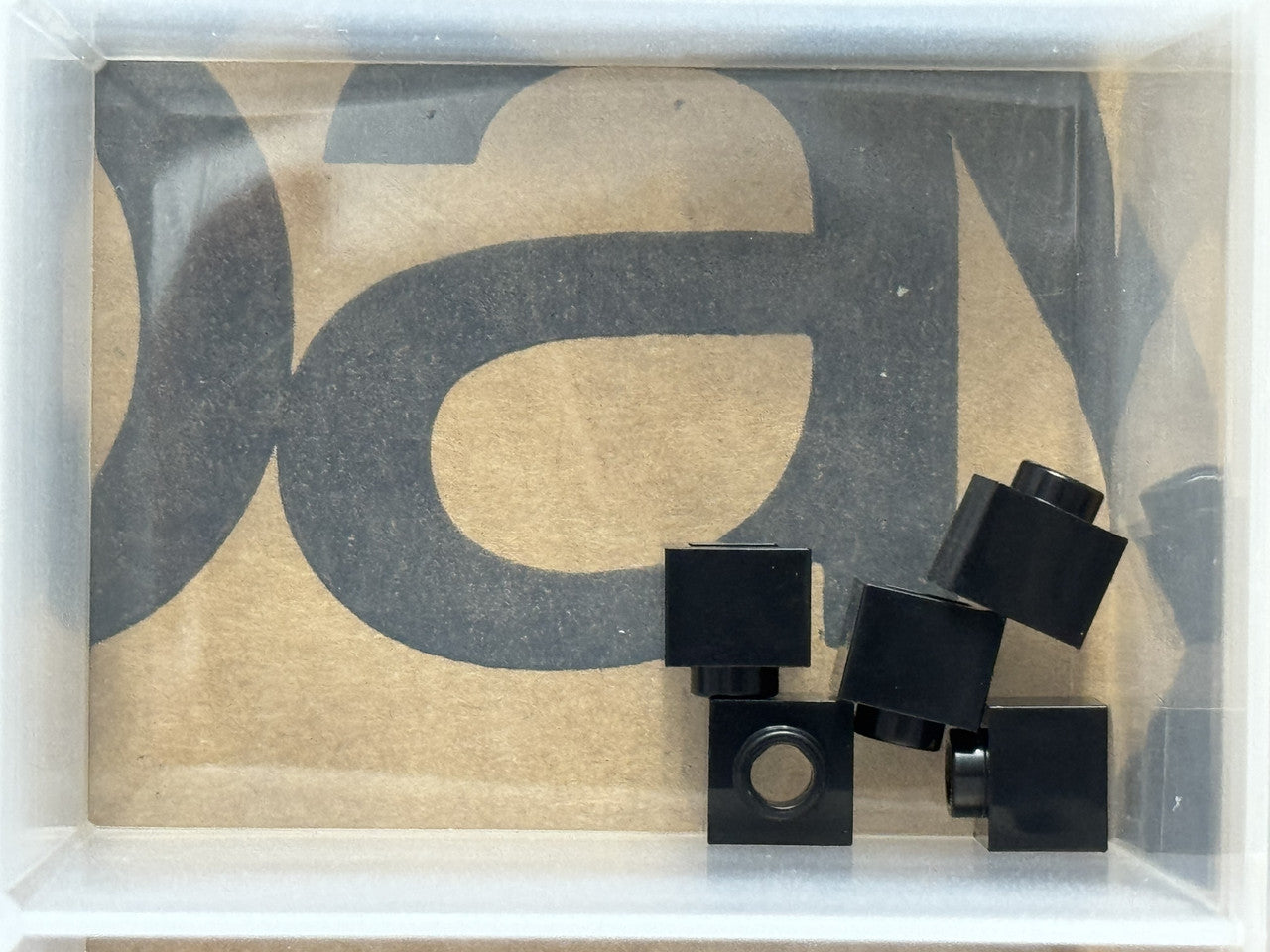 LEGO Parts - Black Brick, Modified 1 x 1 x 2/3 with Open Stud - No 86996 - QTY 5