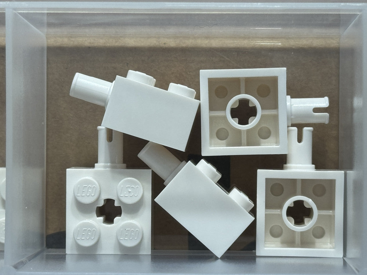 LEGO Parts - White Brick 2 x 2 with Pin and Axle Hole - No 6232 - QTY 5
