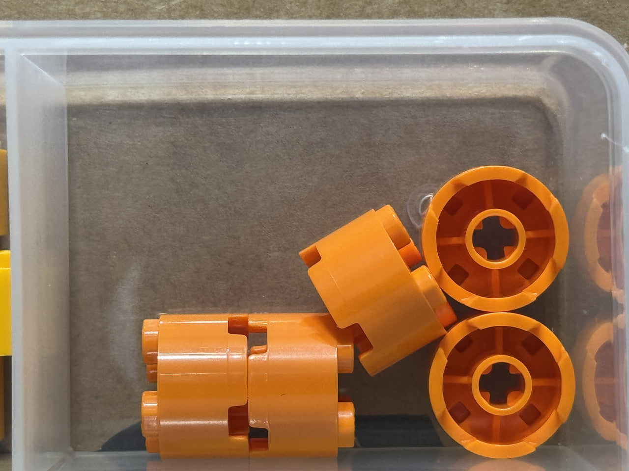 LEGO Parts - Orange Brick, Round 2 x 2 with Axle Hole - No 3941 - QTY 5