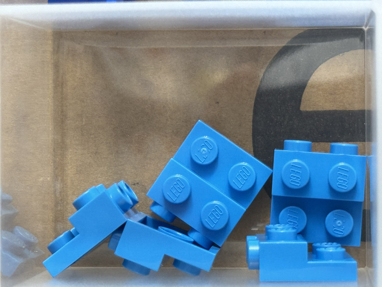 LEGO Parts - Dark Azure Plate 2 x 2 x 2/3 2 Studs on Side - No 99206 - QTY 5