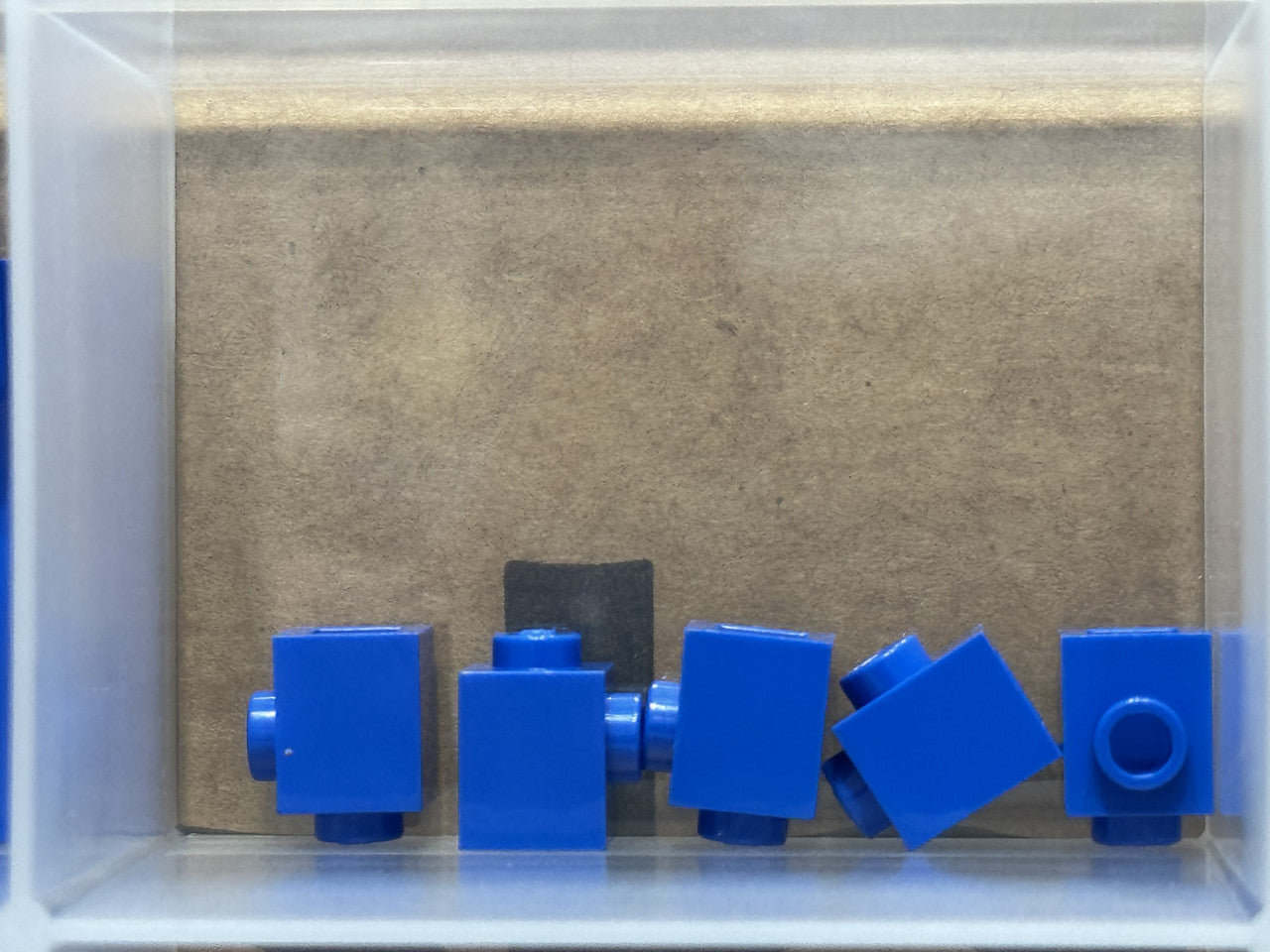 LEGO Parts - Blue Brick, Modified 1 x 1 with Stud on Side - No 87087 - QTY 5