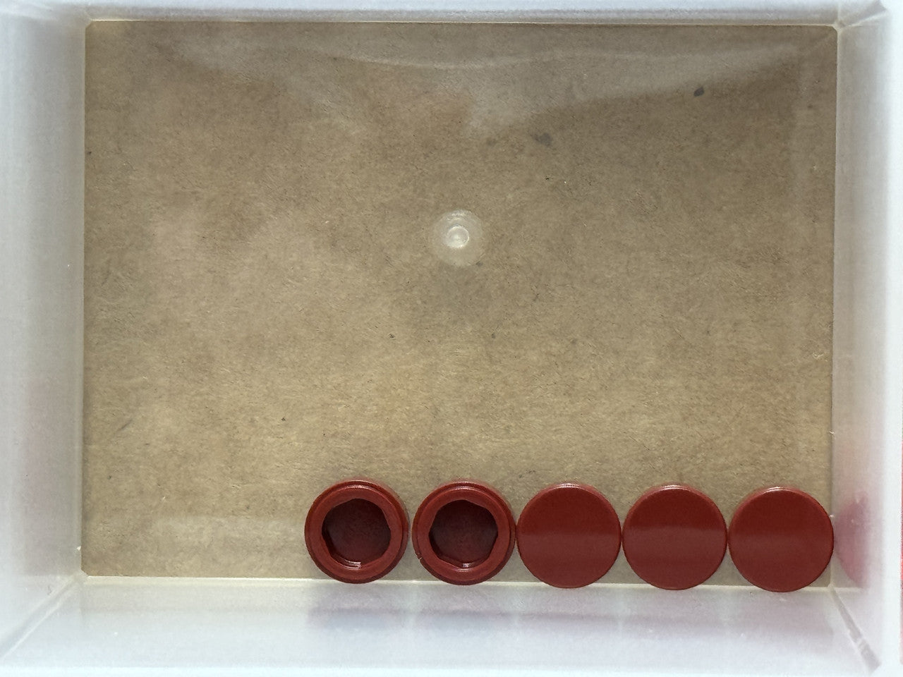 LEGO Parts - Dark Red Tile, Round 1 x 1 - No 98138 - QTY 5