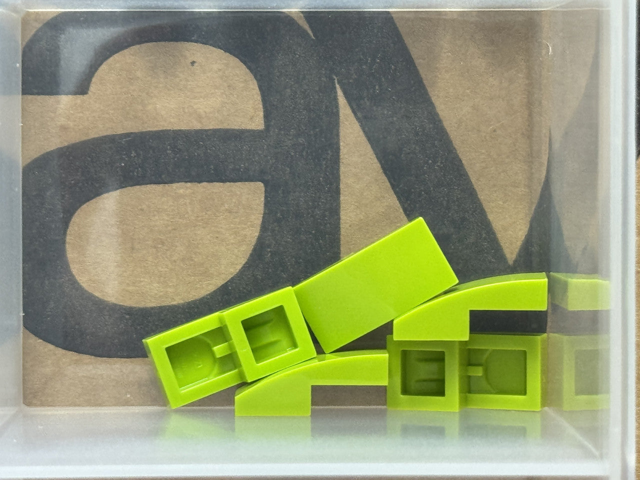 LEGO Parts - Lime Slope, Curved 2 x 1 x 2/3 - No 11477 - QTY 5