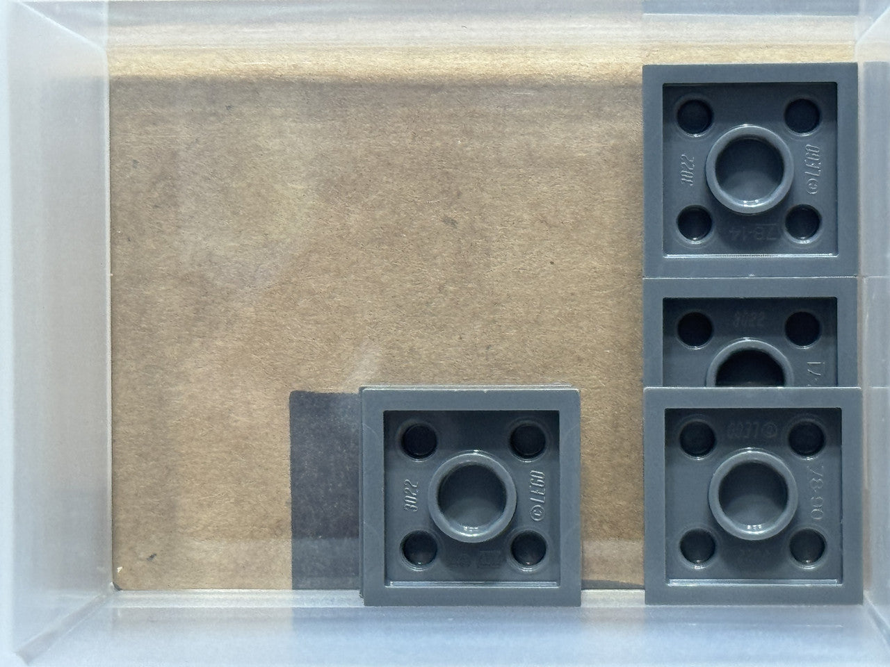 LEGO Parts - Dark Bluish Gray Plate 2 x 2 - No 3022 - QTY 5