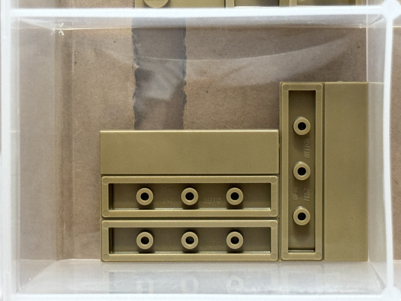LEGO Parts - Dark Tan Tile 1 x 4 - No 2431 - QTY 5