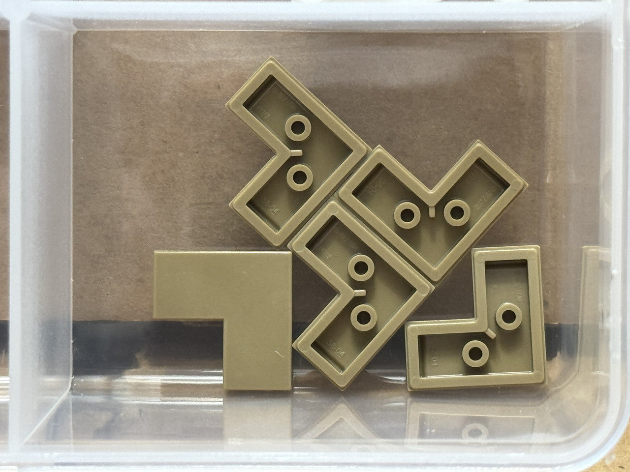 LEGO Parts - Dark Tan Tile 2 x 2 Corner - No 14719 - QTY 5