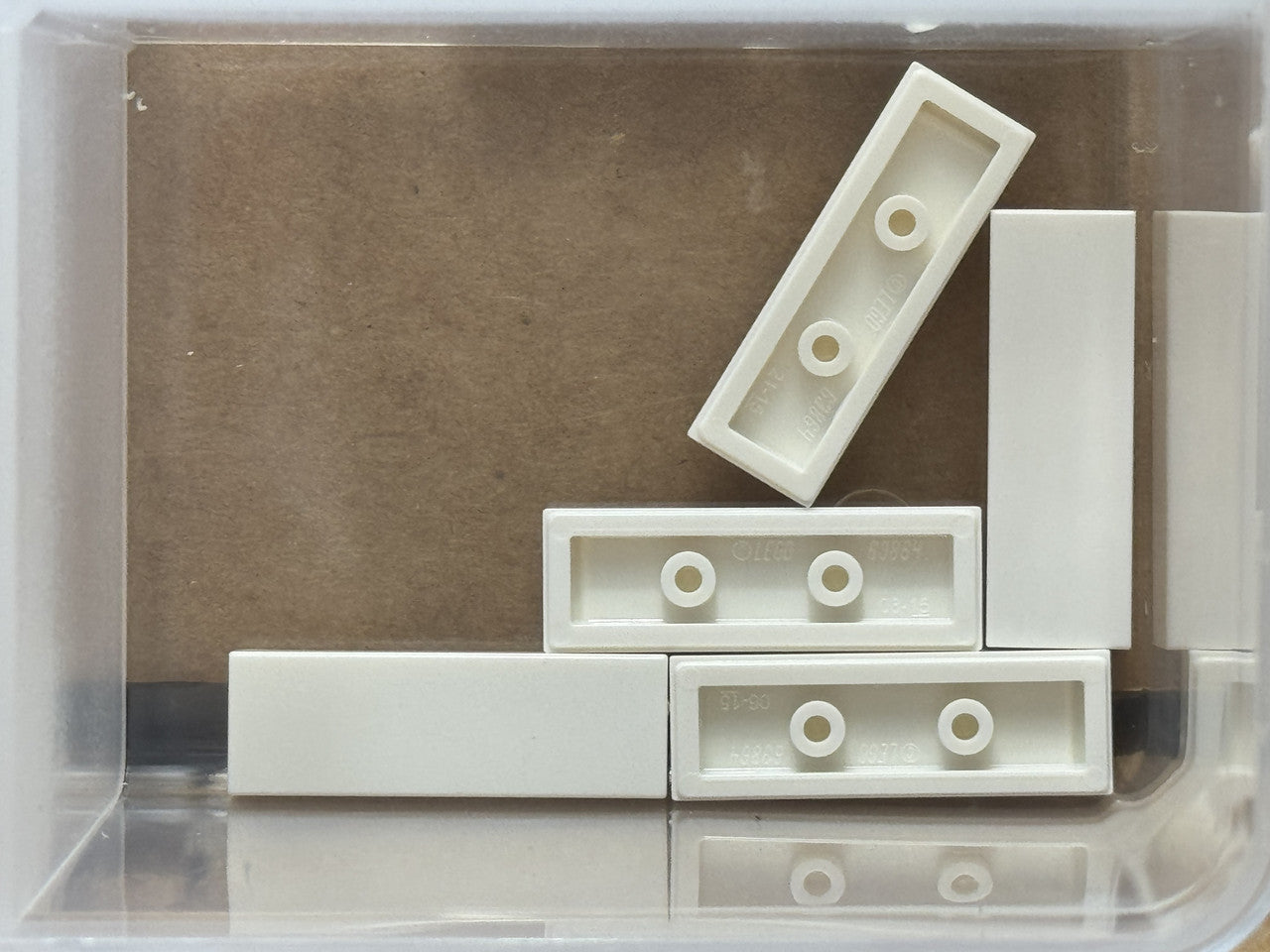 LEGO Parts - White Tile 1 x 3 - No 63864 - QTY 5