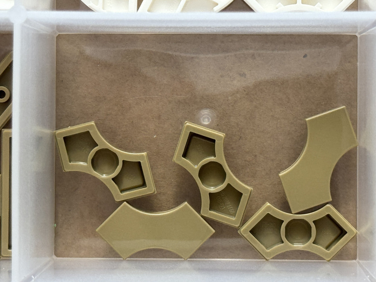 LEGO Parts - Dark Tan Tile 2 x 2 with 2 1 x 1 Curved Cutouts - No 3396 - QTY 5