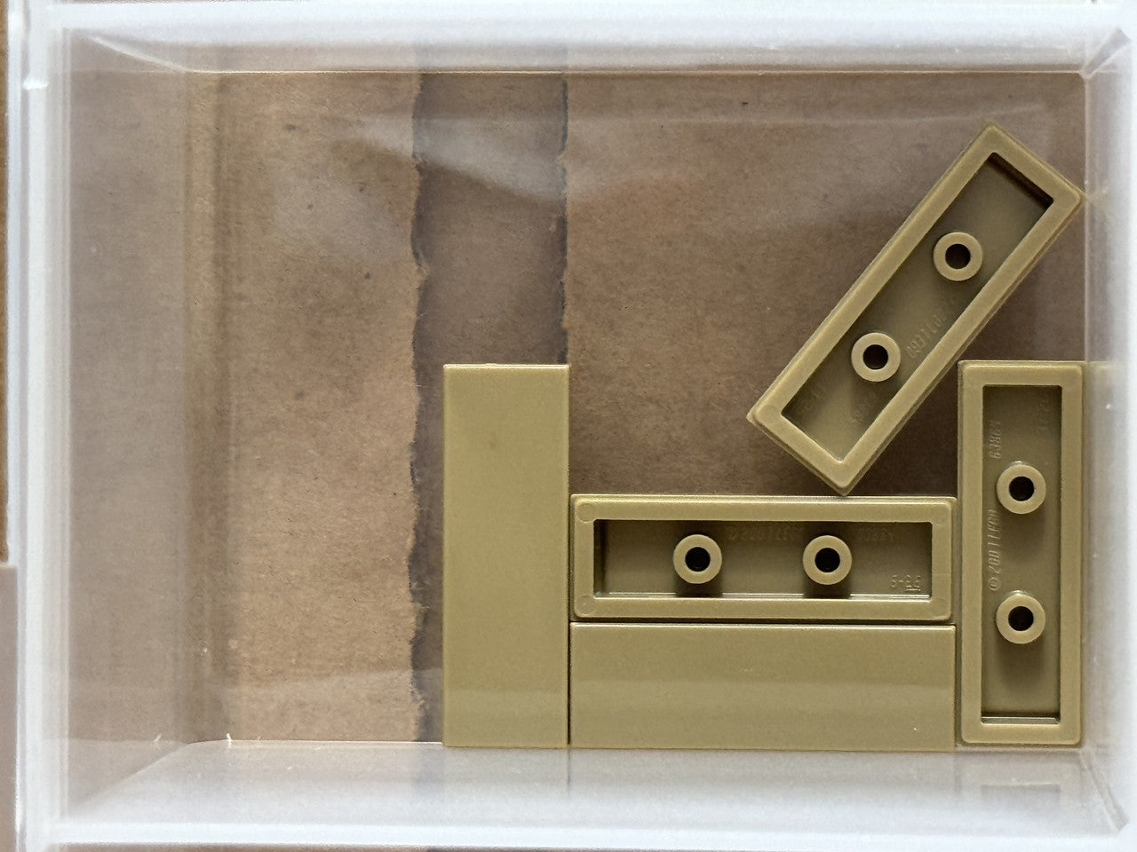 LEGO Parts - Dark Tan Tile 1 x 3 - No 63864 - QTY 5