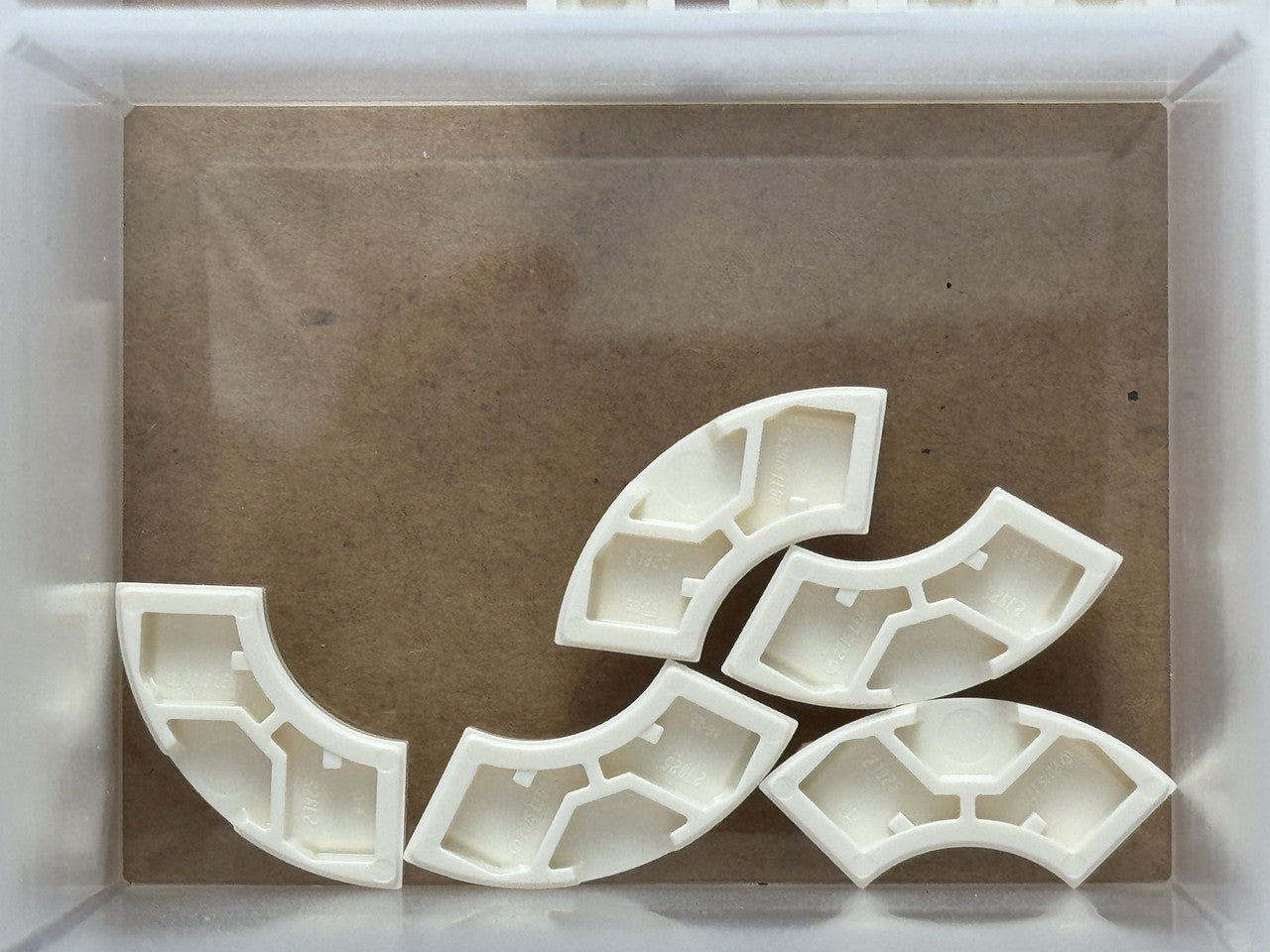 LEGO Parts - White Tile, Round Corner 2 x 2 Macaroni - No 27925 - QTY 5