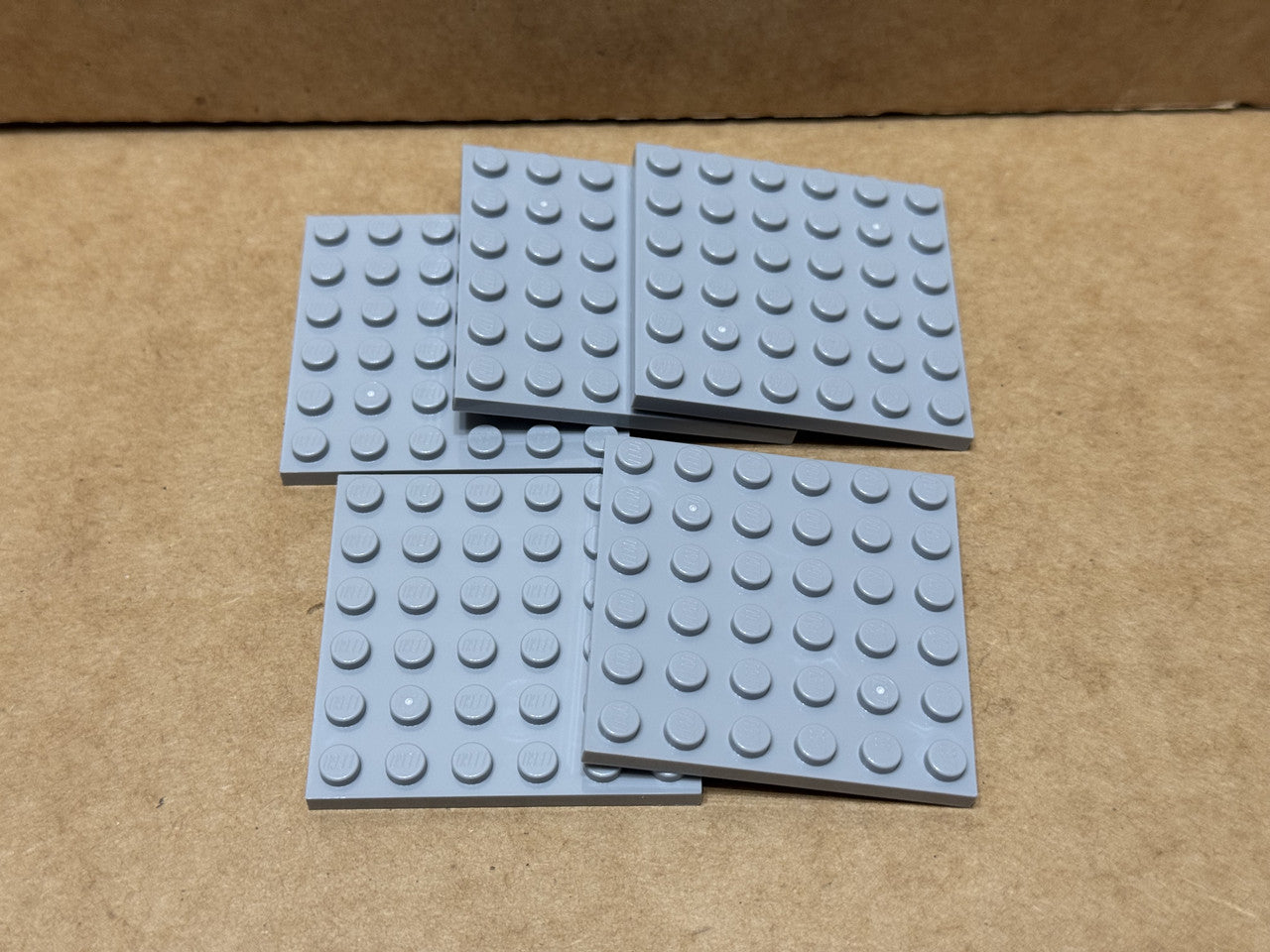 LEGO Parts - Light Bluish Gray Plate 6 x 6 - No 3958 - QTY 5