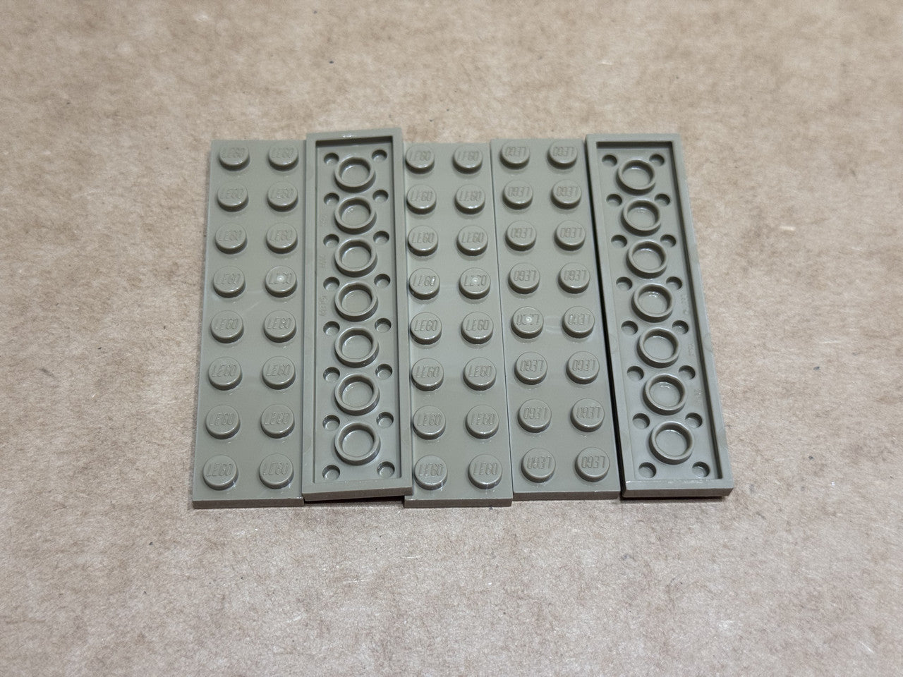 LEGO Parts - Dark Tan Plate 2 x 8 - No 3034 - QTY 5