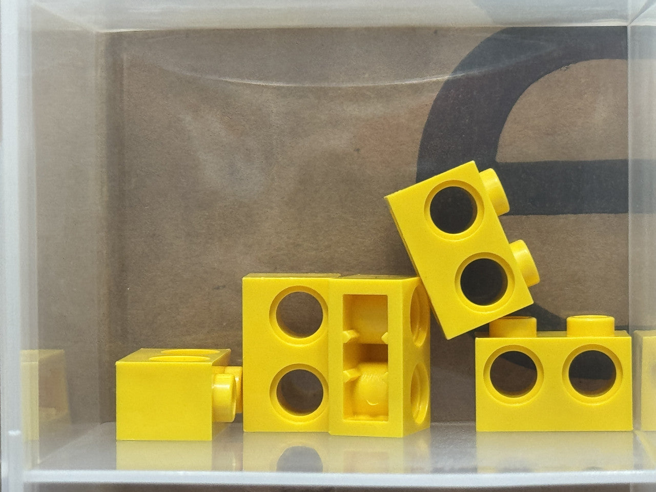 LEGO Parts - Yellow Technic, Brick 1 x 2 with Holes - No 32000 - QTY 5
