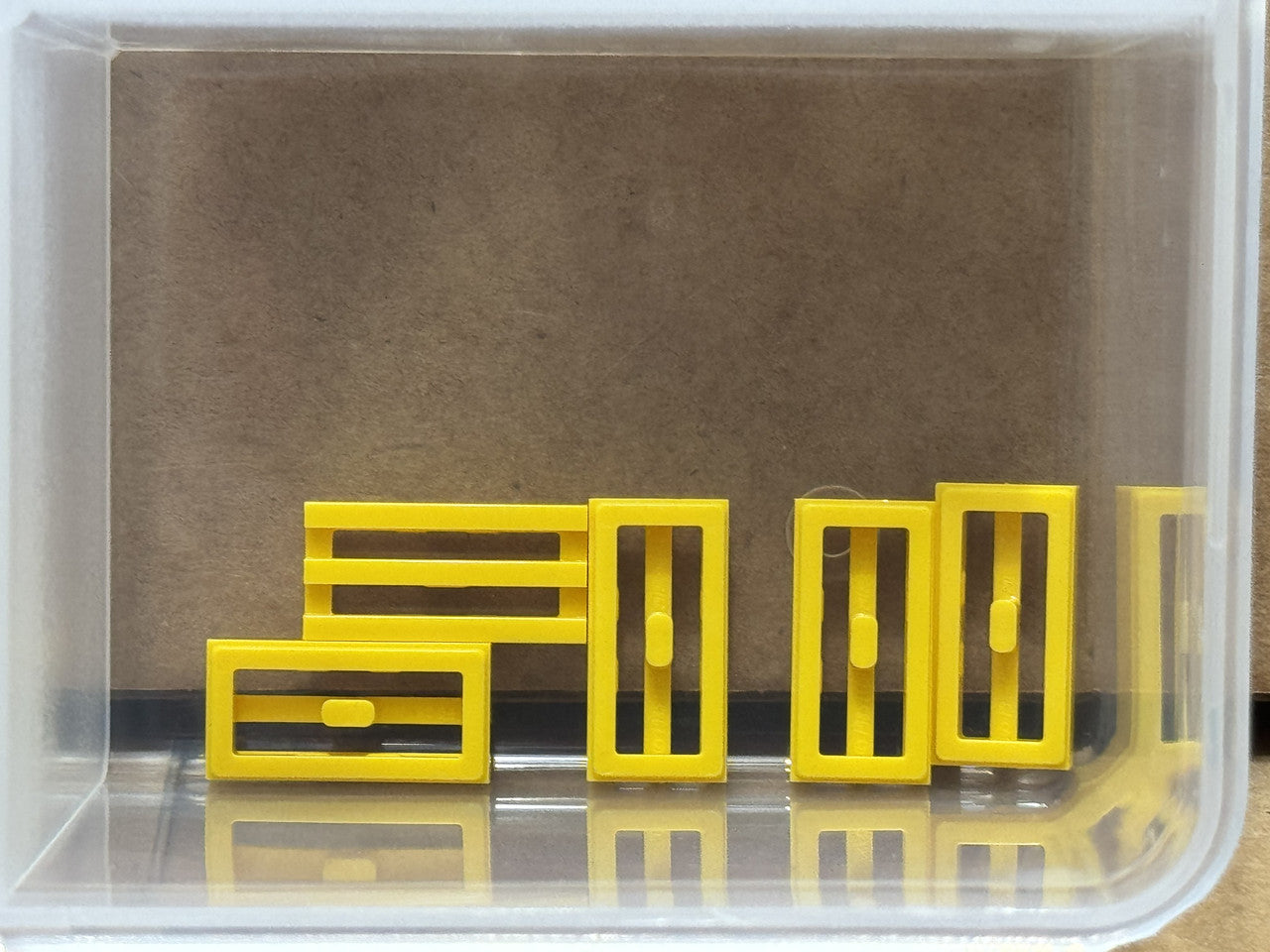 LEGO Parts - Yellow Tile 1 x 2 Grille with Bottom Groove - No 2412b - QTY 5