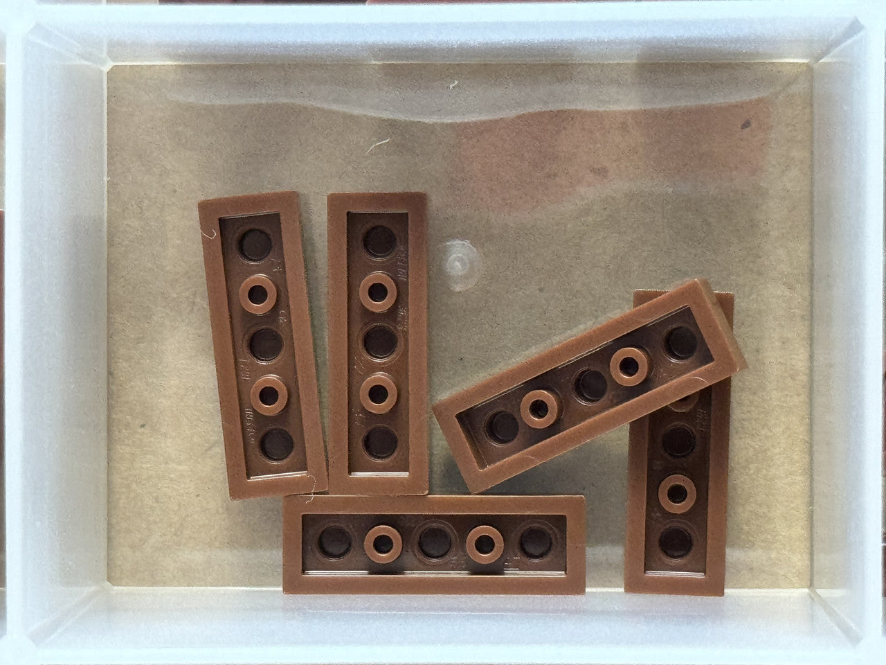 LEGO Parts - Reddish Brown Plate 1 x 3 - No 3623 - QTY 5