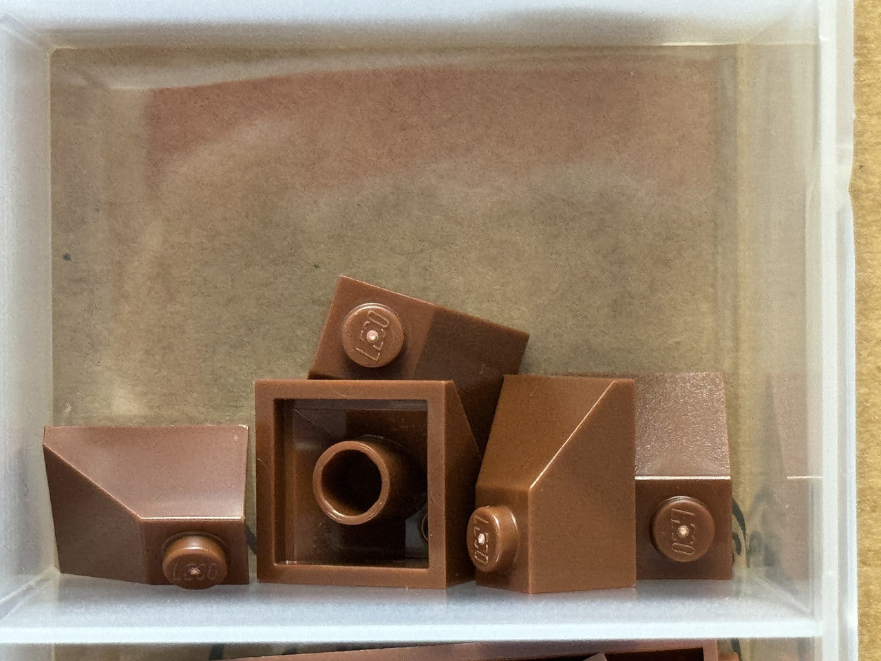 LEGO Parts - Reddish Brown Slope 45 2 x 2 Double Convex Corner - No 3045 - QTY 5