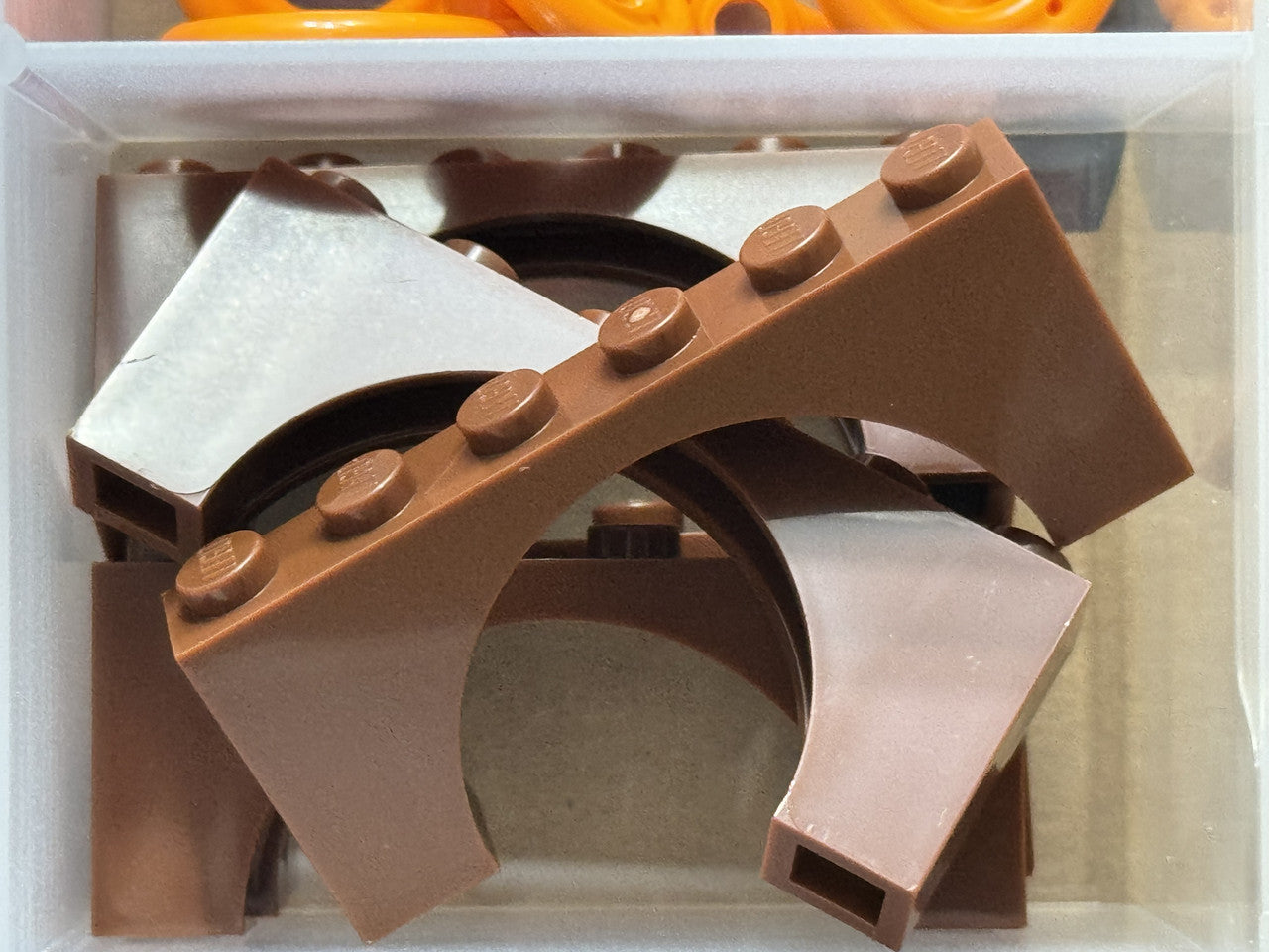 LEGO Parts - Reddish Brown Arch 1 x 6 x 2 - No 15254 - QTY 5