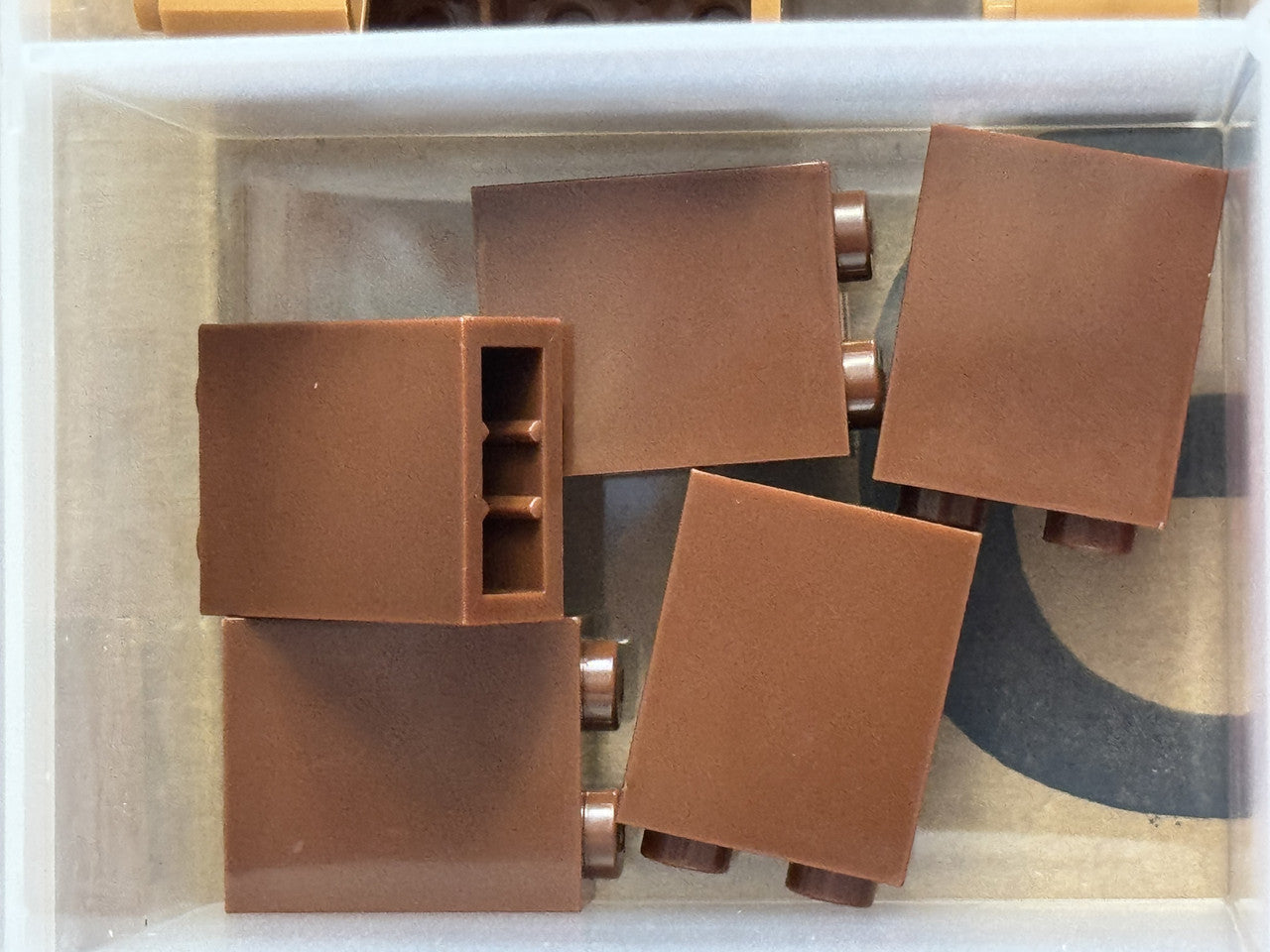 LEGO Parts - Reddish Brown Brick 1 x 2 x 2 - No 3245c - QTY 5