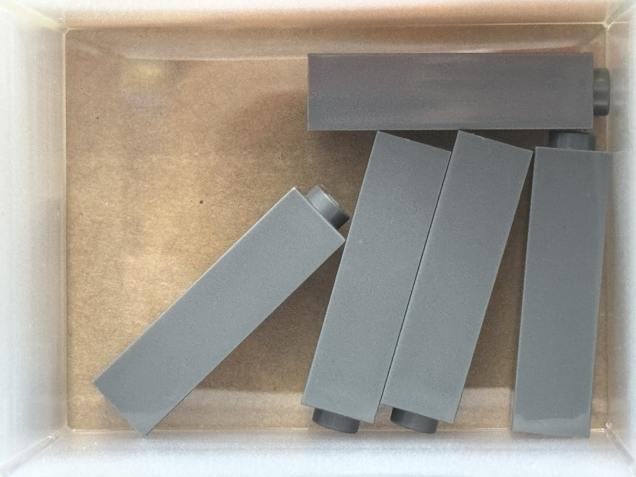 LEGO Parts - Dark Bluish Gray Brick 1 x 1 x 3 - No 14716 - QTY 5