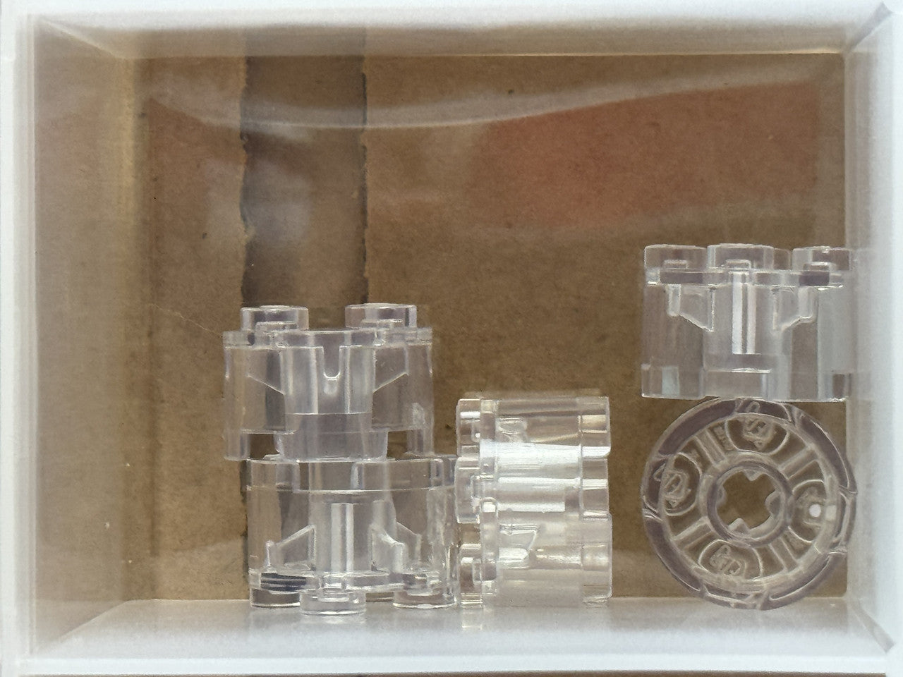 LEGO Parts - Trans-Clear Brick, Round 2 x 2 with Axle Hole - No 3941 - QTY 5