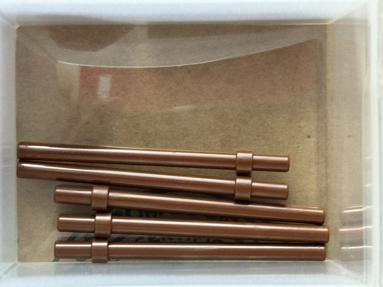 LEGO Parts - Reddish Brown Bar 6L with Stop Ring - No 63965 - QTY 5