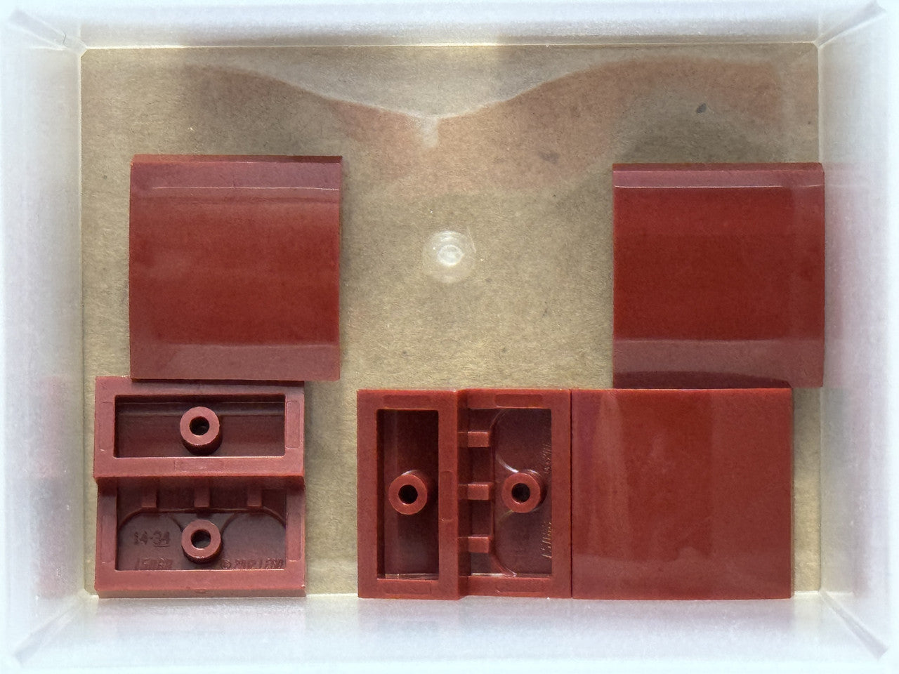 LEGO Parts - Dark Red Slope, Curved 2 x 2 x 2/3 - No 15068 - QTY 5
