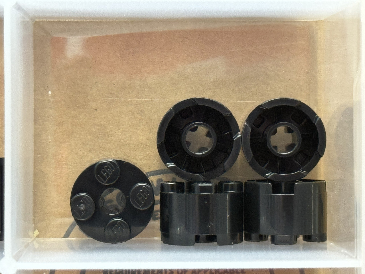 LEGO Parts - Black Brick, Round 2 x 2 with Axle Hole - No 3941 - QTY 5