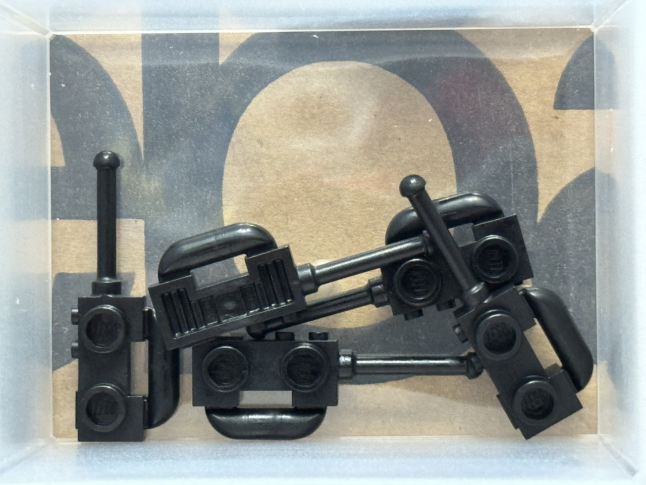 LEGO Parts - Black Minifigure, Utensil Radio (Walkie-Talkie) - No 19220 - QTY 5