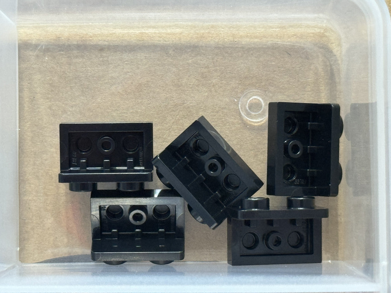 LEGO Parts - Black Bracket 1 x 2 - 1 x 2 - No 99781 - QTY 5