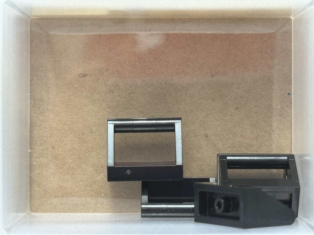 LEGO Parts - Black Tile, Modified 1 x 2 with Bar Handle - No 2432 - QTY 5