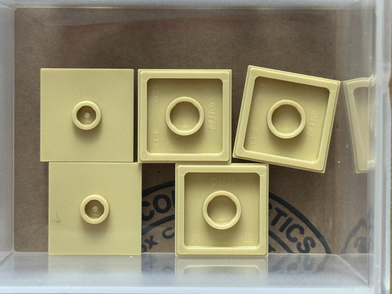 LEGO Parts - Tan Plate 2 x 2 1 Stud in Center (Jumper) - No 87580 - QTY 5
