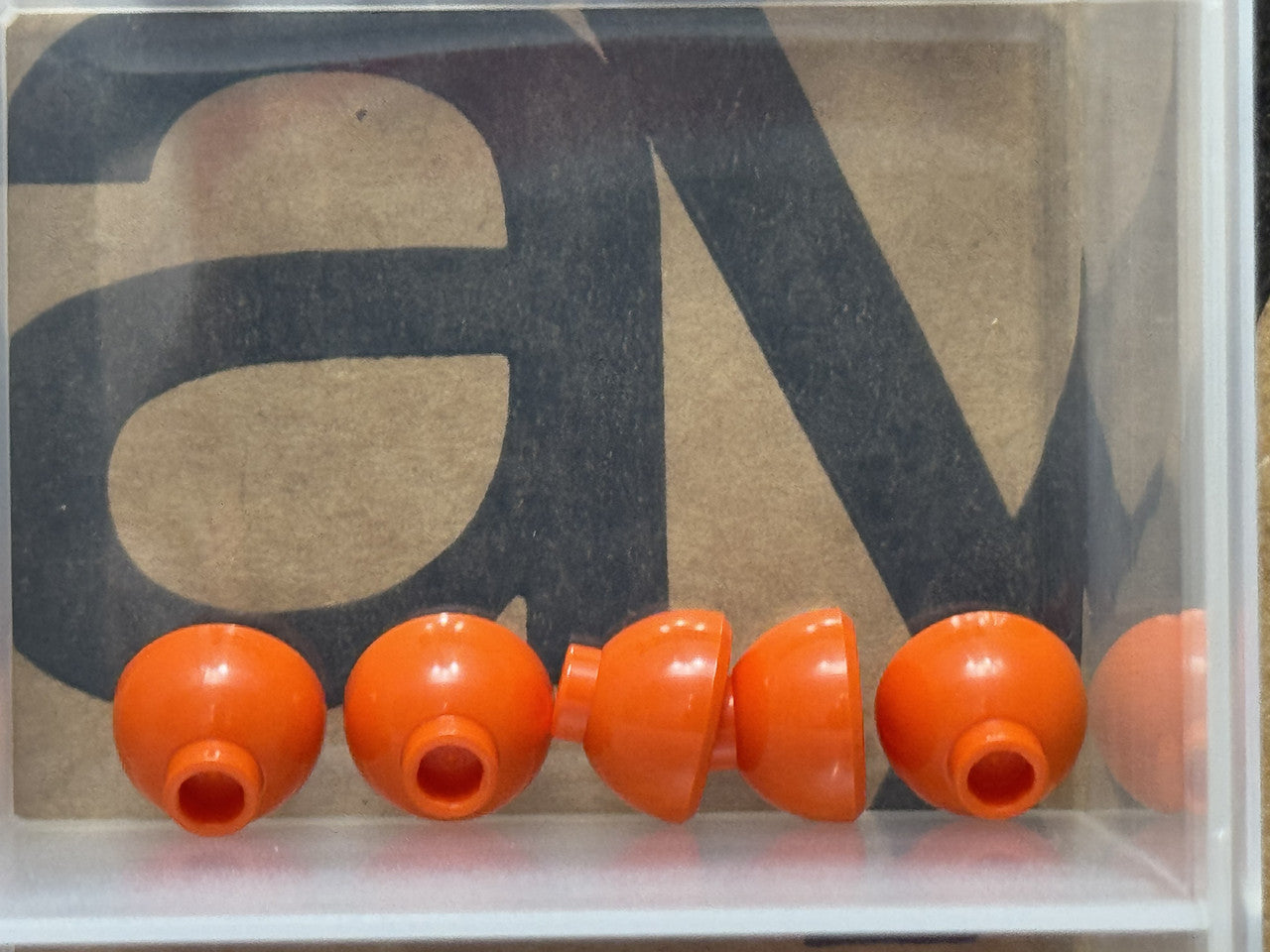 LEGO Parts - Reddish Orange Brick, Round 1 1/2 Dome Top - No 20952 - QTY 5