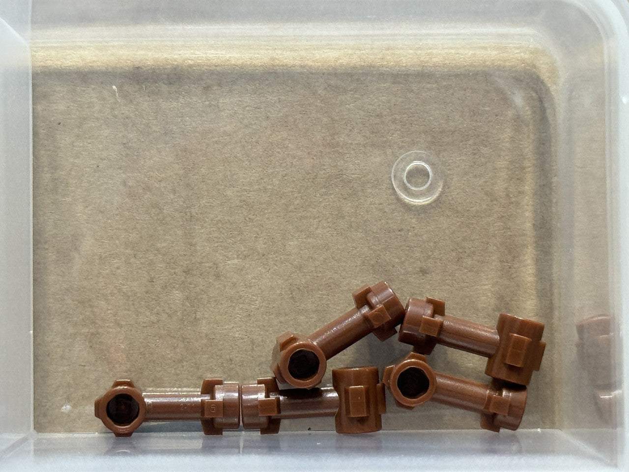 LEGO Parts - Reddish Brown Bar 1L Top Stud 2 Side Studs - No 92690 - QTY 5