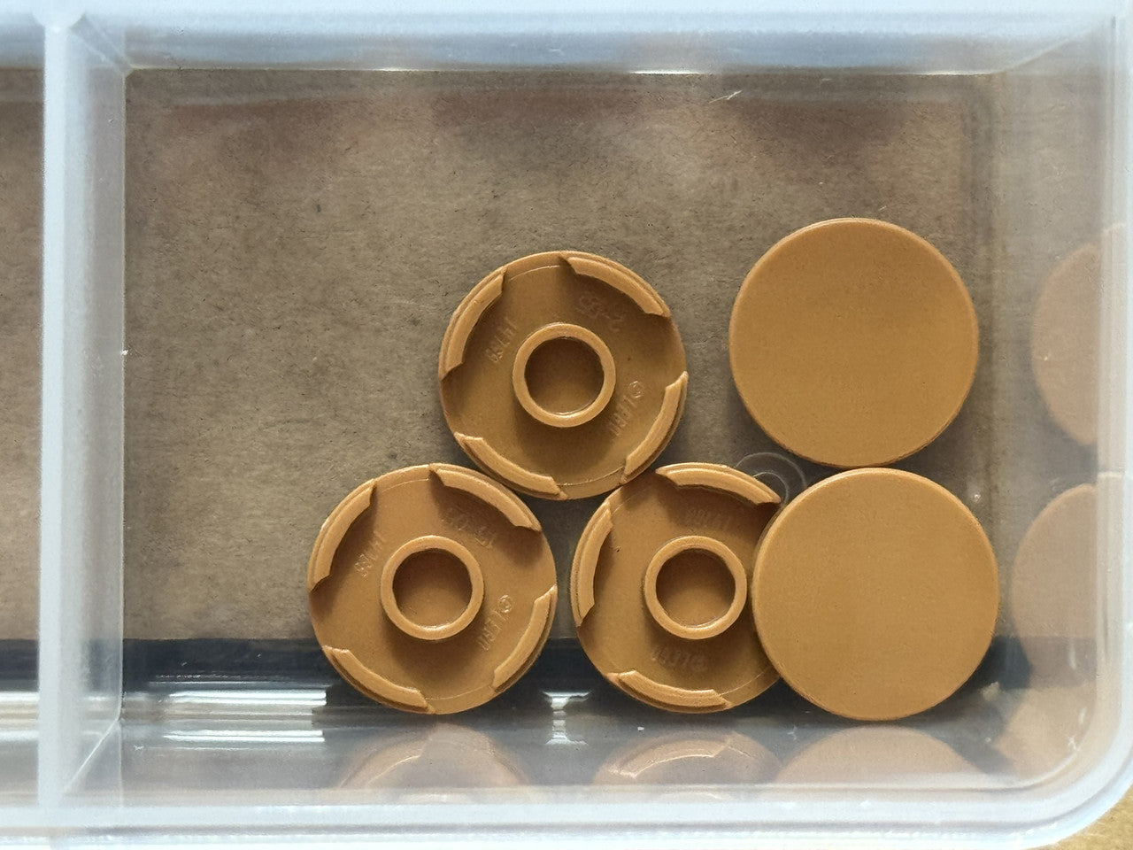LEGO Parts - Medium Nougat Tile, Round 2 x 2 - No 14769 - QTY 5