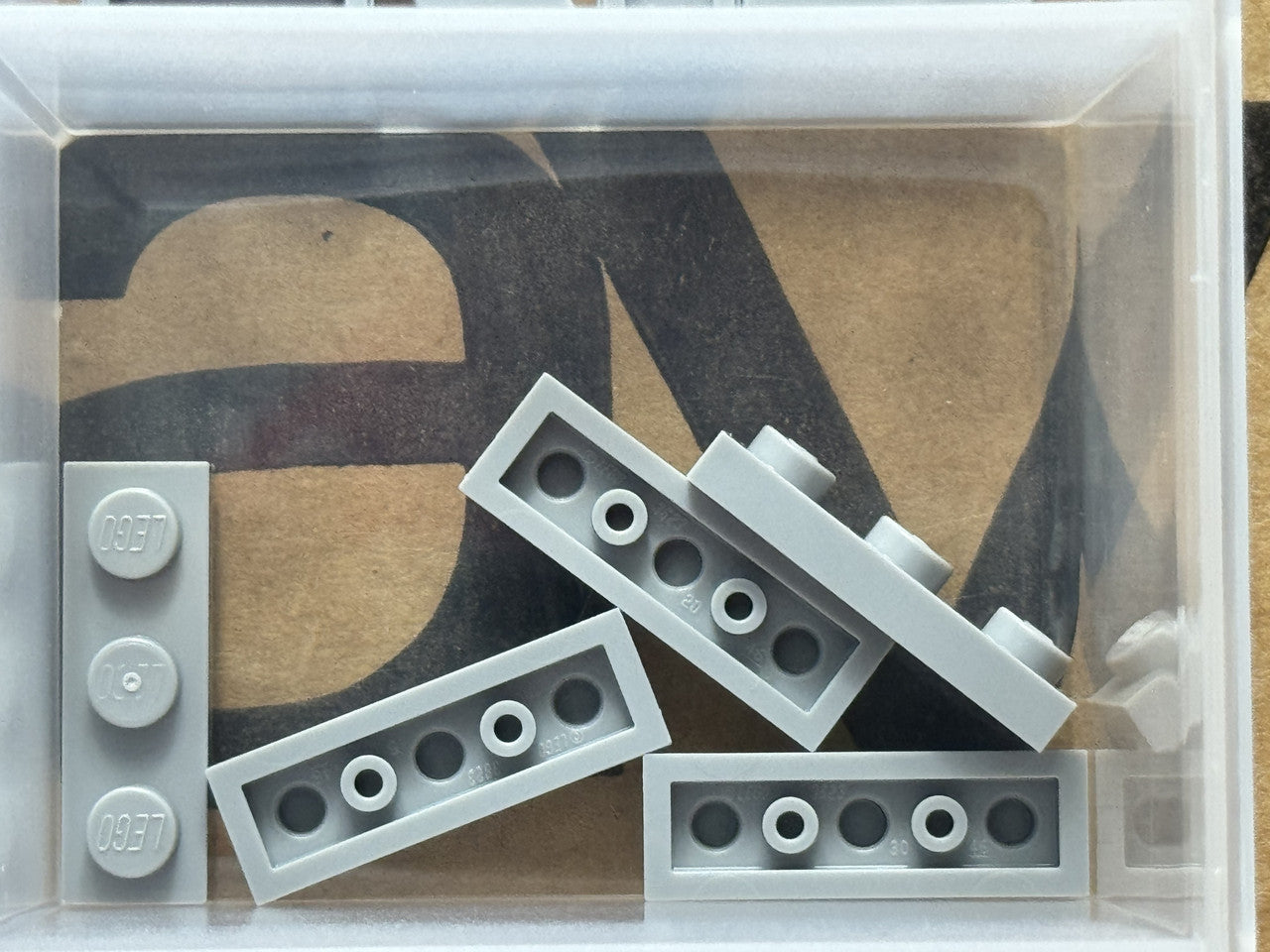 LEGO Parts - Light Bluish Gray Plate 1 x 3 - No 3623 - QTY 5