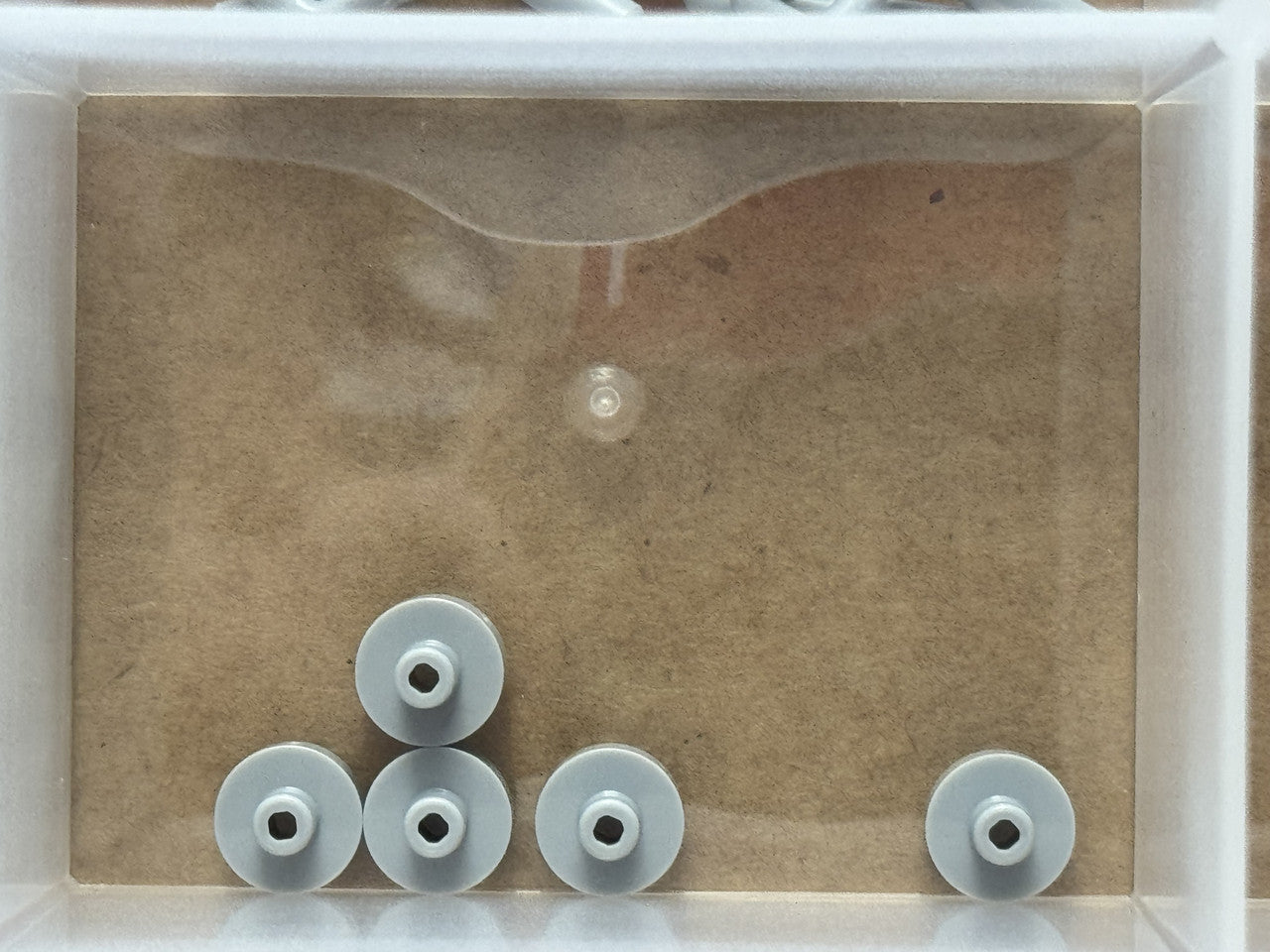 LEGO Parts - Light Bluish Gray Tile, Round 1 x 1 Bar Pin Hole - No 20482 - QTY 5
