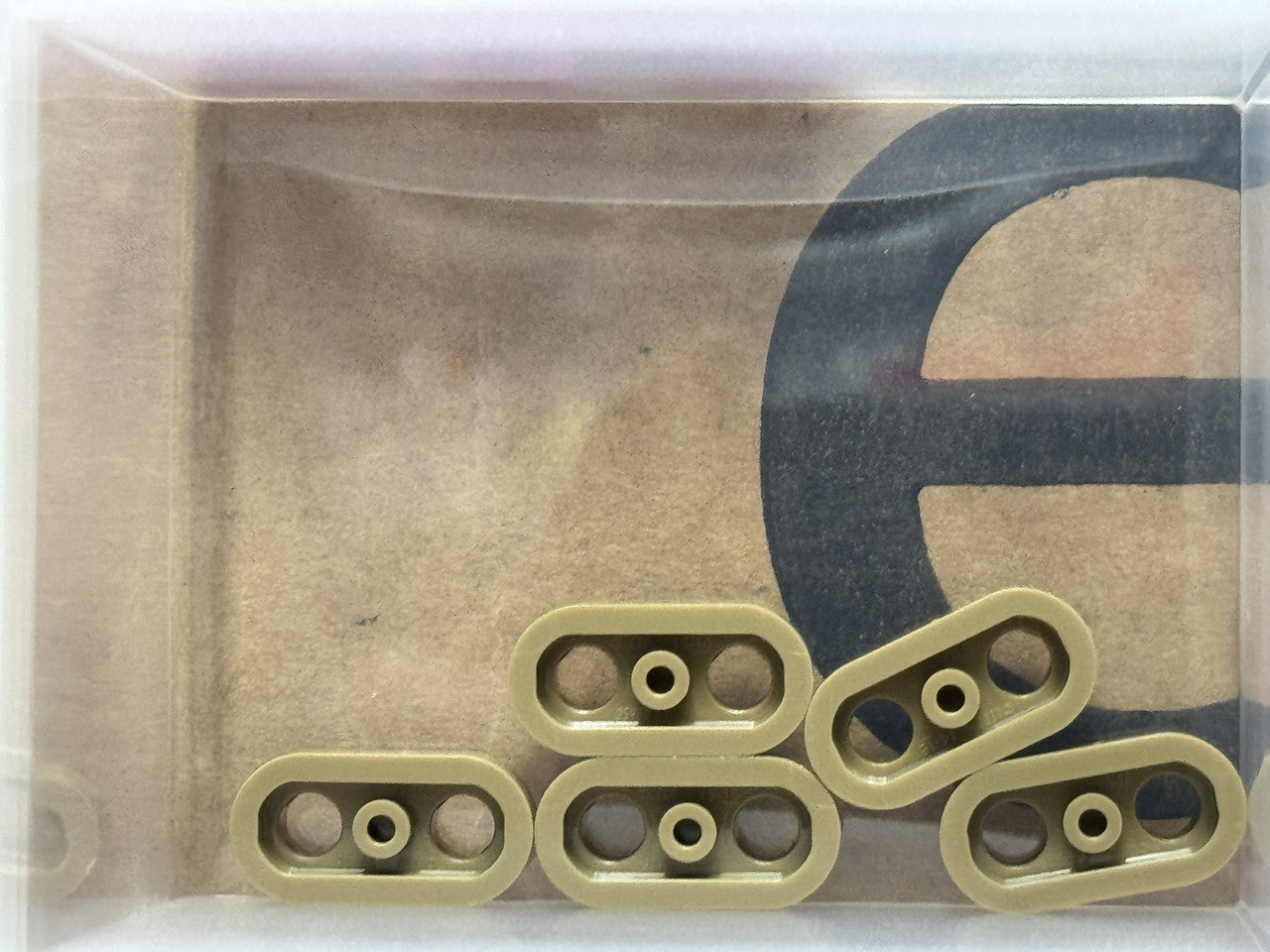 LEGO Parts - Dark Tan Plate, Round 1 x 2 with Open Studs - No 35480 - QTY 5