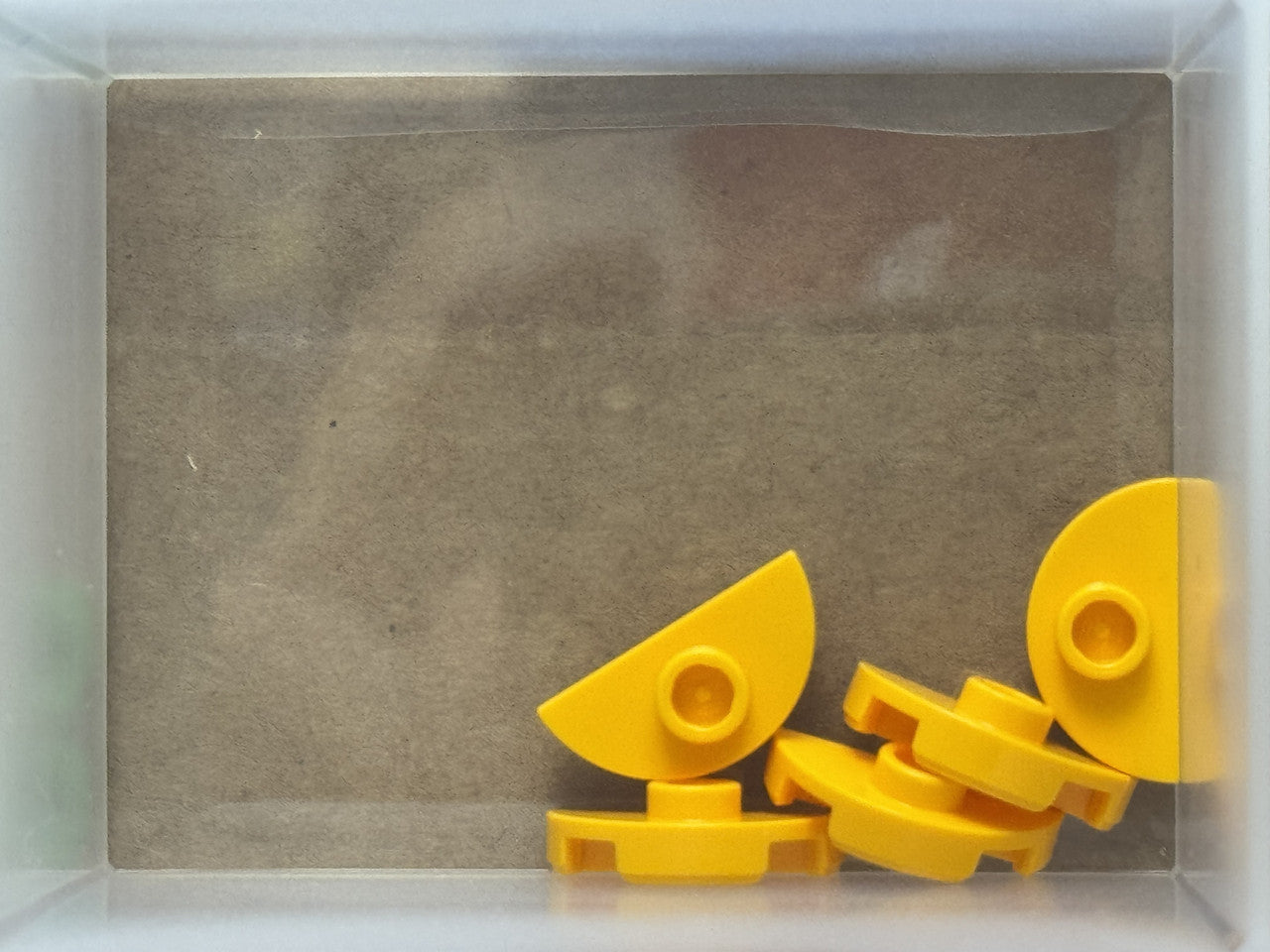 LEGO Parts - Bright Light Orange Plate Round 1 x 2 Half 1 Stud - No 1745 - QTY 5
