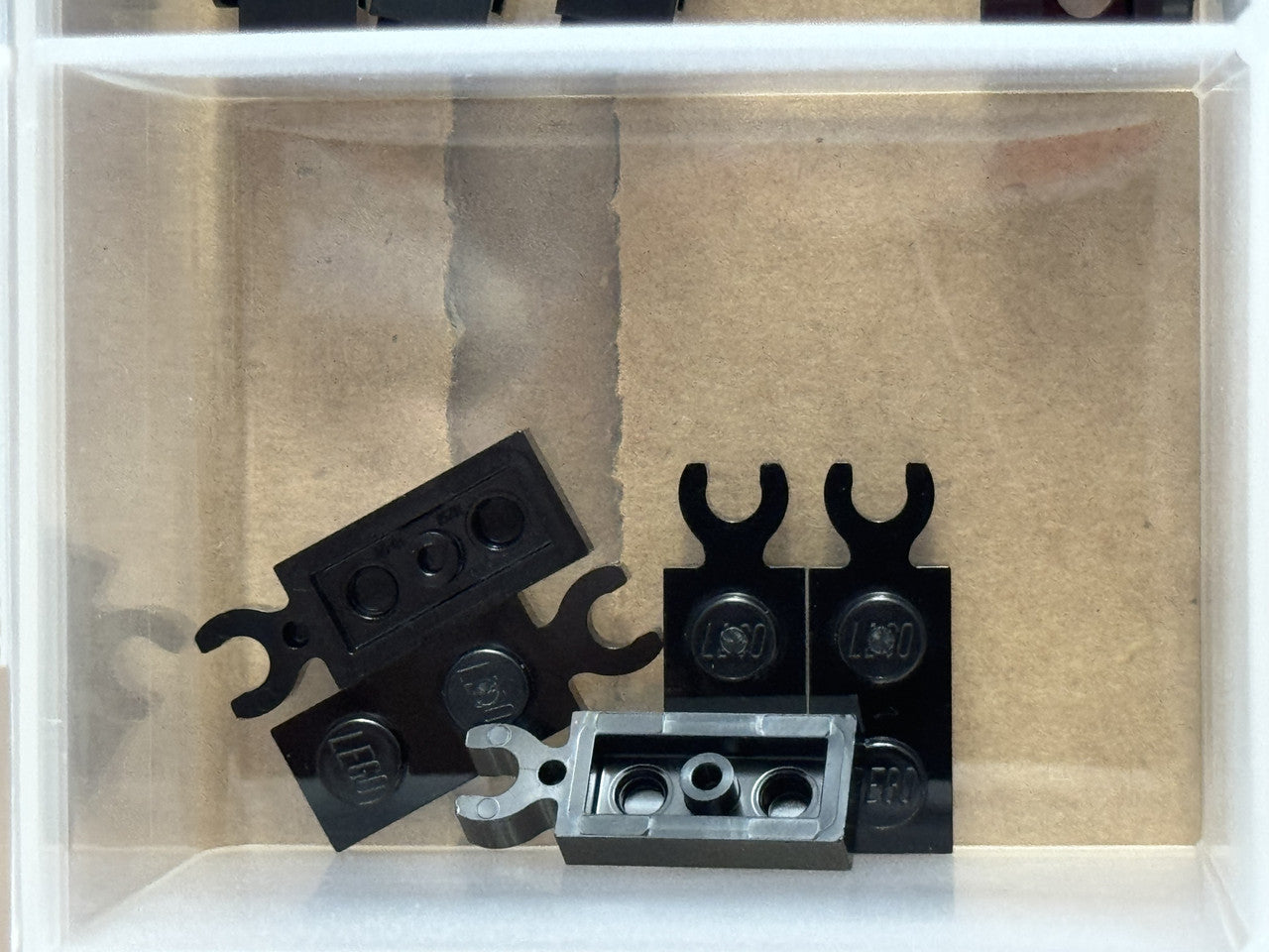 LEGO Parts - Black Plate 1 x 2 with Clip on End - No 78256 - QTY 5