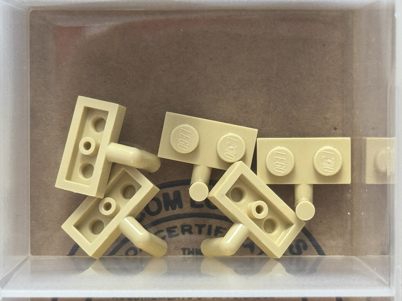 LEGO Parts - Tan Plate 1 x 2 with Bar Arm Up - No 4623b - QTY 5