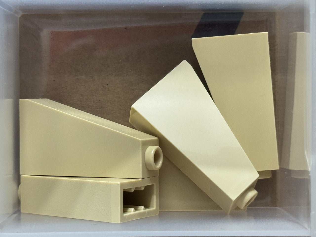 LEGO Parts - Tan Slope 75 2 x 1 x 3 - Hollow Stud - No 4460b - QTY 5