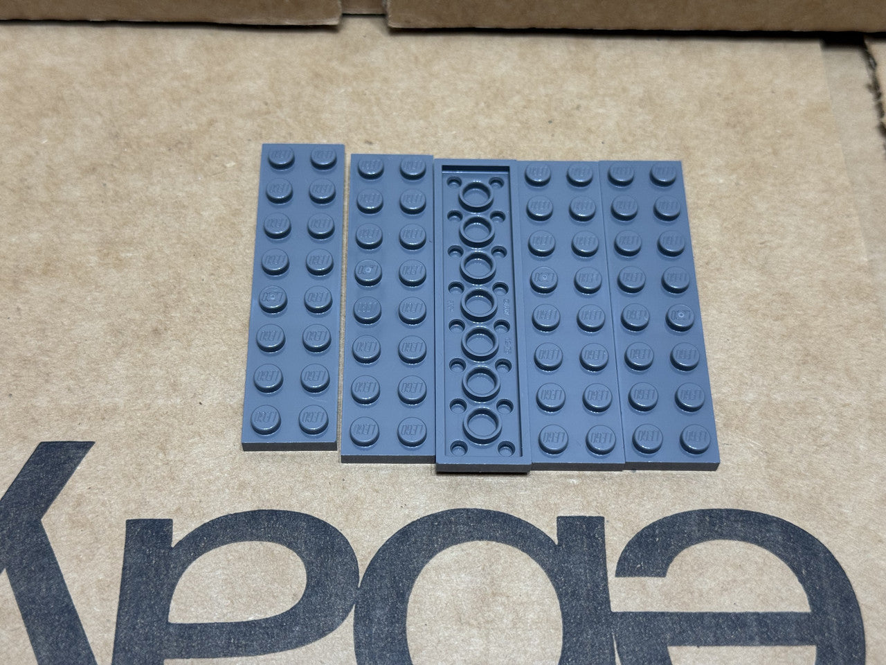 LEGO Parts - Dark Bluish Gray Plate 2 x 8 - No 3034 - QTY 5